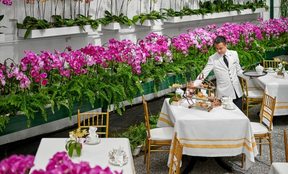 【クアラルンプール】マジェスティックホテル アフタヌーンティー 選べる会場（蘭に囲まれたラウンジ or 伝統的な英国風ラウンジ）